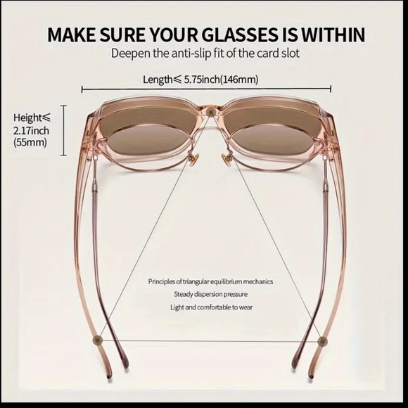 Polarized Wrap Around Clip Fit Over Prescription Glasses with case - Picture 6 of 10